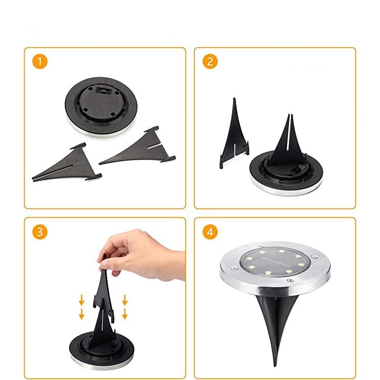 Solarni LED diskovi za dvorište – Set od 4 komada - Slika 5