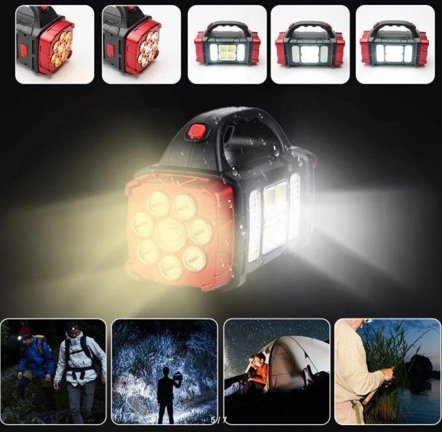 Solarna Multifunkcionalna Lampa za Kampovanje, Pecanje, Izlete