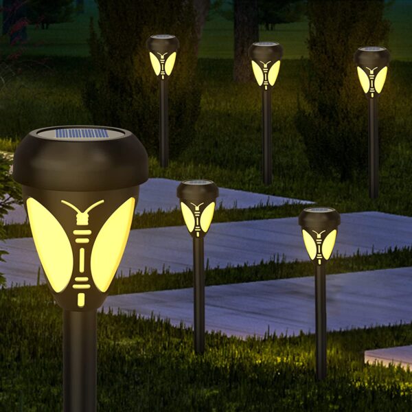 Solarne leptir lampe za baštu – Set od 6 komada