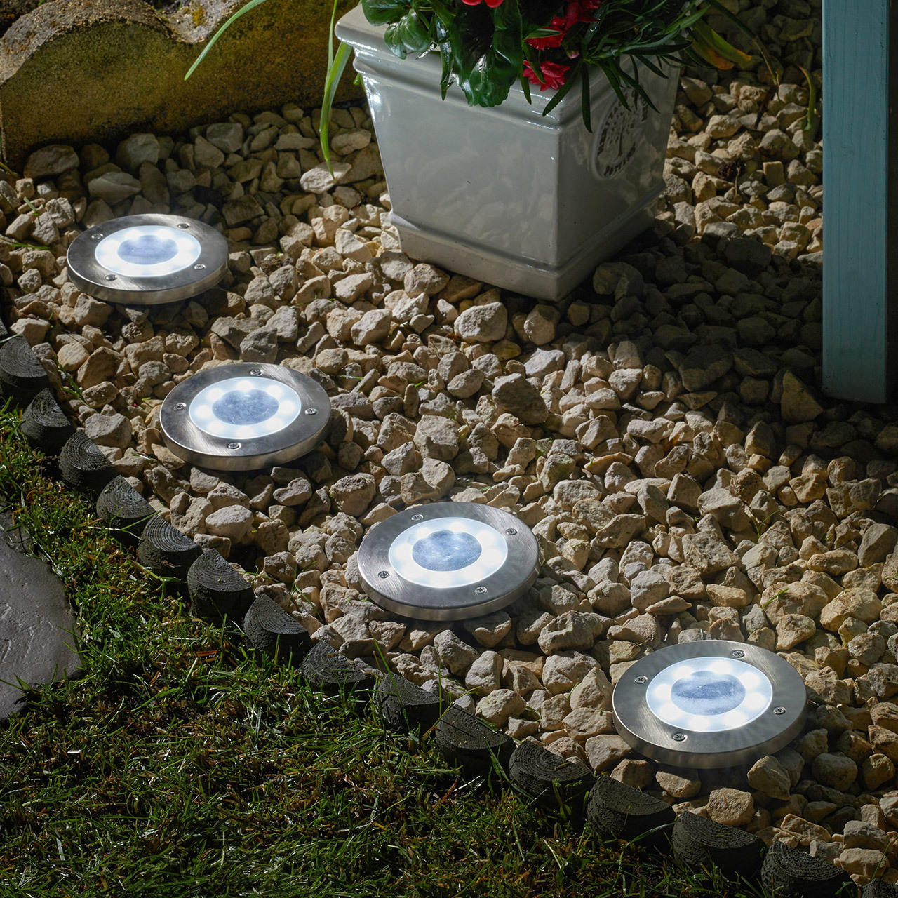 Solarni LED diskovi za dvorište – Set od 4 komada - Slika 6