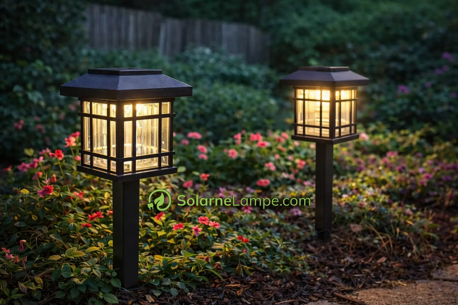 Solarna lampa za dvorište – set od 4 komada